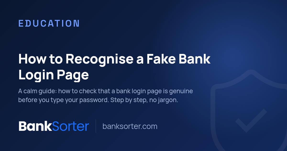 How to Recognise a Fake Bank Login Page