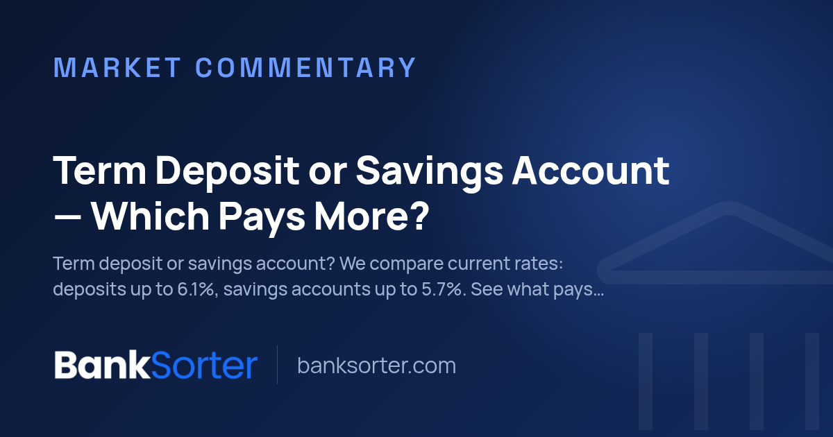 Term Deposit or Savings Account - Which Pays More?