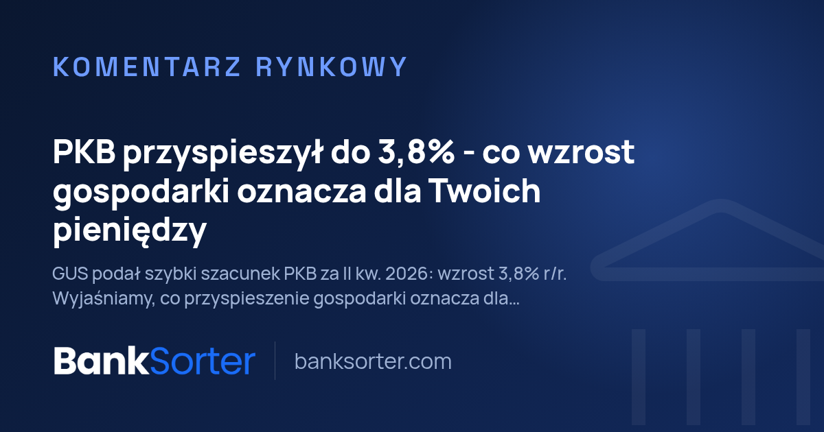 PKB przyspieszył do 3,8% - co wzrost gospodarki oznacza dla Twoich pieniędzy
