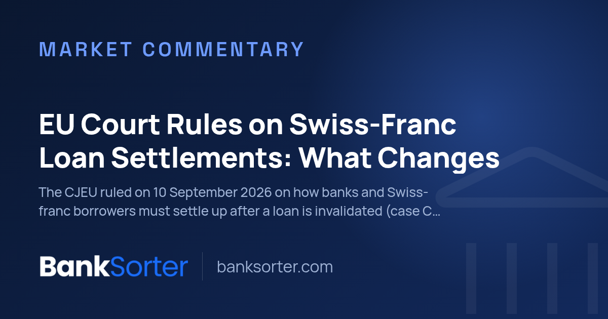 EU Court Rules on Swiss-Franc Loan Settlements: What Changes
