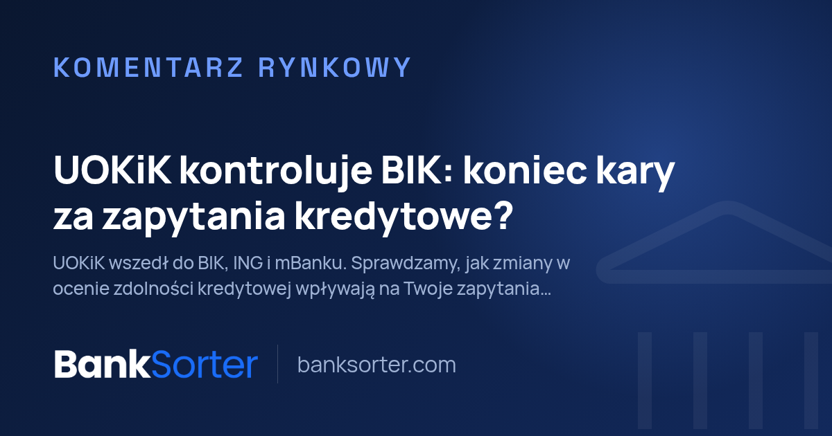 UOKiK kontroluje BIK: koniec kary za zapytania kredytowe?